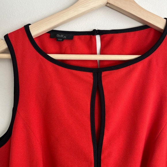 Dika Red/Black Sleeveless Slim Fit Dress - Picture 3 of 3